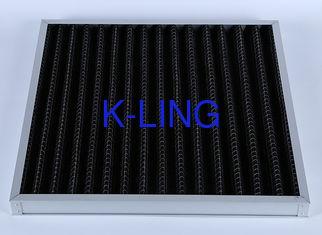 Yüksek Verimli G4 V Bank Z-line Panel Hava Filtresi, Aktif Karbon Medyası