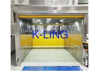 Cargo Air Shower Tunnel With PVC Fast Shutter Roller Door 304 SUS Cabinet