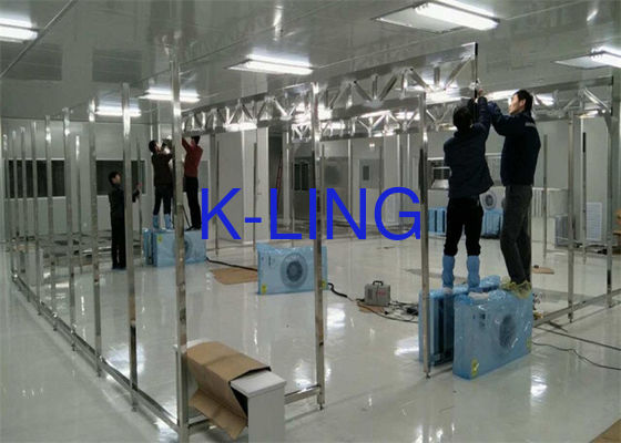 Alüminyum Alaşım Çerçeve H13-H14 Filtre Derecesi ve 20-25°C sıcaklık kontrolü ile Yumuşak Duvarlı Temiz Oda