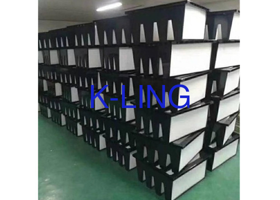 F8 F9 Fiberglass Fiberglass Media ve EVA Gasket ile V Sınıfı Banka Filtresi