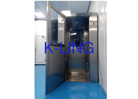 Yüksek Hızlı Özel L Tipi Hava Duşu Otomatik Salıncak Kapı 50Hz Frekanslı Tünel Odası