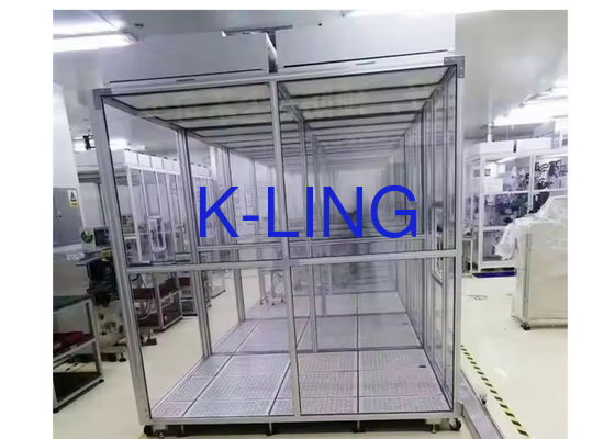 LED aydınlatma PLC kontrolü ve ayarlanabilir hava akışı ile özelleştirilmiş Softwall Temiz Oda