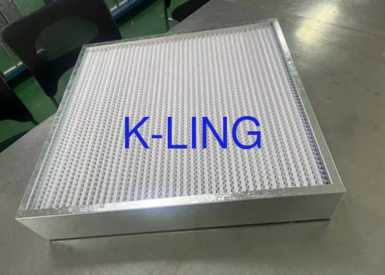 Yüksek Sıcaklığa Direniş ULPA Hava Filtresi ve Ultra- ince cam lif ortamı Maksimum çalışma sıcaklığı 200°C