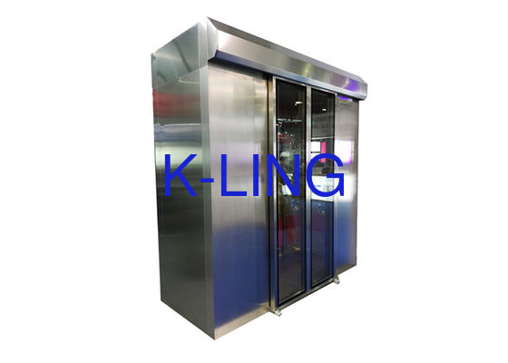 Sınıf 100 PLC kontrolü ve paslanmaz çelikli temiz oda hava duşu SUS304 Mal için inşaat