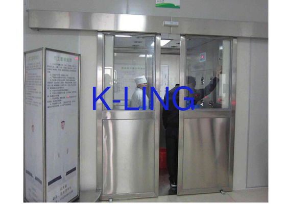 Sınıf 100 PLC kontrolü ve paslanmaz çelikli temiz oda hava duşu SUS304 Mal için inşaat