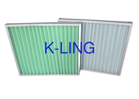 Endüstriyel ortamlar için kutu ambalajında yüksek nem dayanıklı pleated panel ön filtre