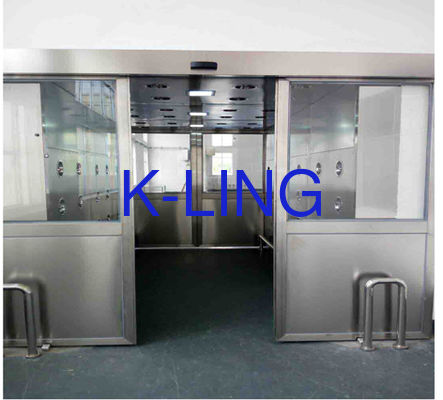 Endüstriyel temiz odalarda kontrollü kontaminasyon için SUS304 T 1.0mm malzemeden yapılmış paslanmaz çelik hava duşu tüneli