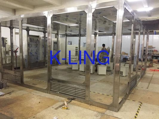 HEPA Filtreli Özel Boyutlu ve PVC Anti-statik Zeminli Modüler Temiz Oda Sistemi