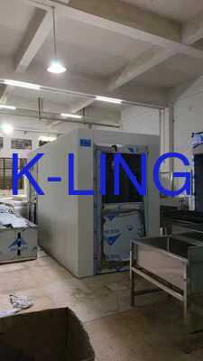 Büyük ölçekli giriş için yüksek hızlı hava akışı ile özelleştirilebilir boyutlu paslanmaz çelik temiz oda hava duş tüneli