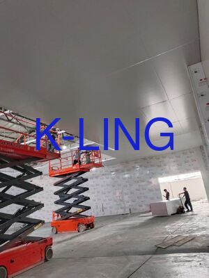 Cam Magnezyum Kaya Yılı Sandviç Paneli 50mm Hardwall Temiz Oda Sınıfı 1000 ISO5 ISO6 ISO7 Temizlik Sınıfı Duvar Paneli Sistemleri