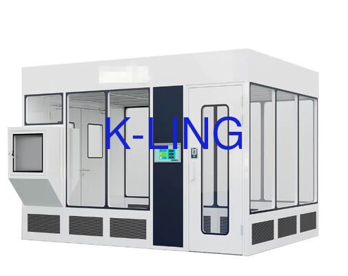 ISO 5 Sınıf 100 Modüler Yangına Direnmeyen Kapı ve Çift Katmanlı Vakum Cam Pencereli Temiz Oda