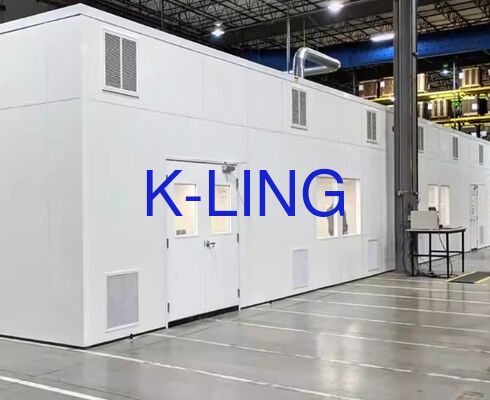 Endüstriyel kullanım için ISO5 ISO6 ISO7 ISO8 Temizleme ile 50 mm Sandviç Paneli Modüler Temiz Oda
