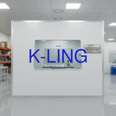 Yangına dayanıklı duvarlı katı duvarlı temiz oda şeffaf pencere ve ISO5-ISO8 Temizlik Derecesi Modüler temiz oda