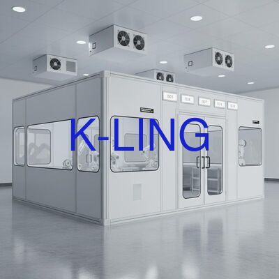 Havacılık Üretimi için ISO5/ISO6/ISO7/ISO8 Sertifikalı, HEPA Filtreli ve Ön Filtreli, PVC Antistatik Zeminli Modüler Temiz Oda