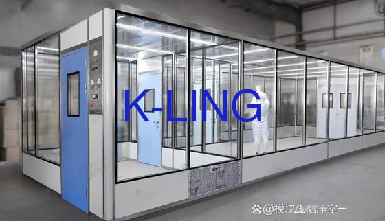 300LUX Illumination Modular Cleanroom with 50mm Panel Thickness for ISO5~ISO8 Contamination Control