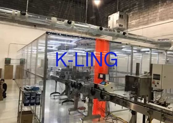 Sınıf 10000 SUS 304 Çerçeve Yumuşak Duvar Pleksiglas Duvarlı Üretim için Temiz Oda