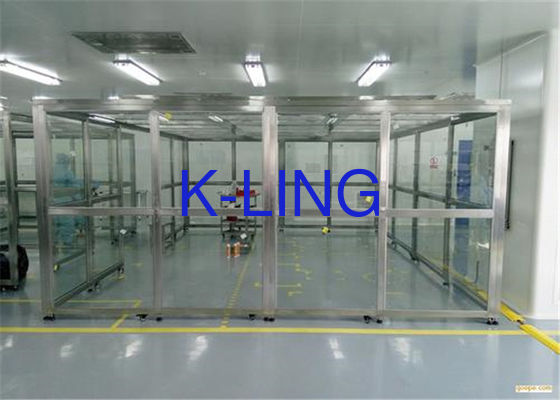 Sınıf 10000 SUS 304 Çerçeve Yumuşak Duvar Pleksiglas Duvarlı Üretim için Temiz Oda