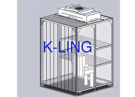 LED aydınlatma PLC kontrolü ve ayarlanabilir hava akışı ile özelleştirilmiş Softwall Temiz Oda
