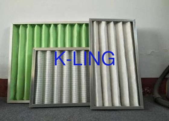 G4-F9 Filtre Alüminyum Pleated Panel Hava Filtresi 32-120°F Sıcaklık aralığı