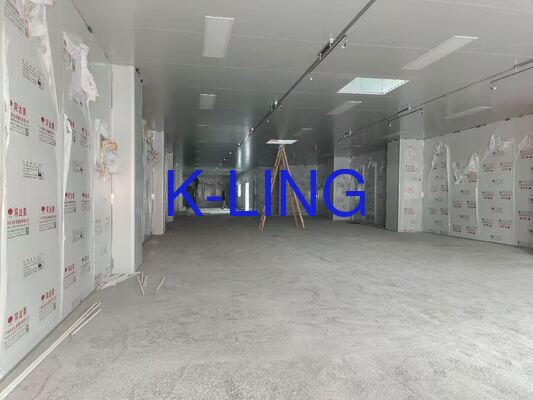 Duvara monte edilmiş modüler temiz oda cam ile magnezyum kaya yünü sandviç paneli 50 mm yarı iletken temiz oda için tasarlanmış