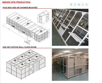 HEPA Filtrasyonlu 110V 60HZ Sınıf 1000 Eczane Softwall Temiz Oda