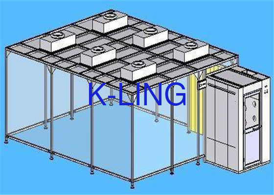 Modüler Temiz Oda Çözümleri için FFU'lu Sınıf 100000 Tozsuz Yumuşak Duvarlı Temiz Oda