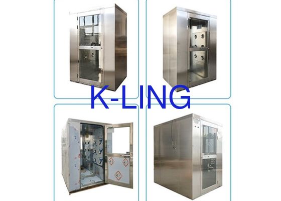 Kilitli Çift Açılır Kapı SUS201 Temiz Oda Hava Duşu