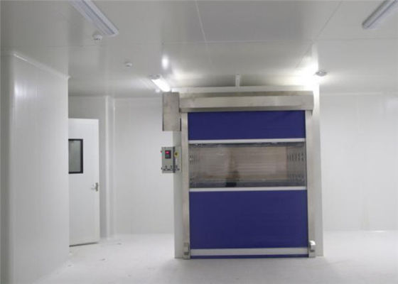 CE Sertifikalı PVC Hızlı Kepenk Kapı 27m / s Hızlı Kargo Hava Duşu Tüneli
