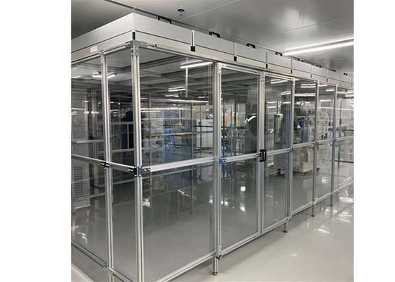 Montaj Hattı Sınıf 100 Laminer Hava Akış Kabini / Yumuşak Duvar Temiz Oda