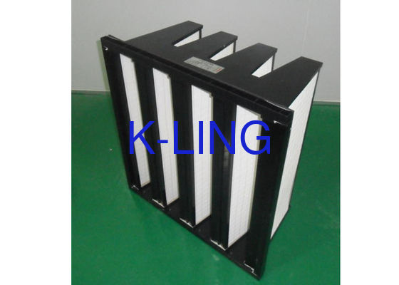 ISO Filtre Purifye V Bank Filtre Büyük Hava Hacmi ile Plastik Çerçeve