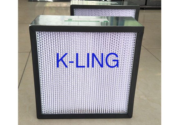 Hastane H13 veya H14 Verimliliği için Karton Ayırıcı Derin Pileli HEPA Hava Filtresi